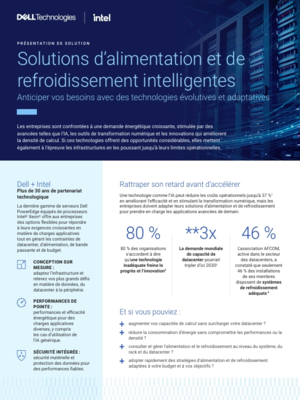 Solutions d’alimentation et de refroidissement intelligentes